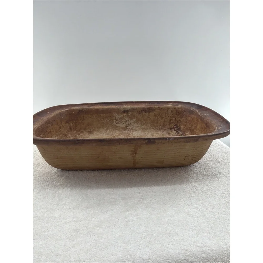 Pampered Chef Family Heritage Stoneware Rectangular Baker 17x11x4 USA Seasoned